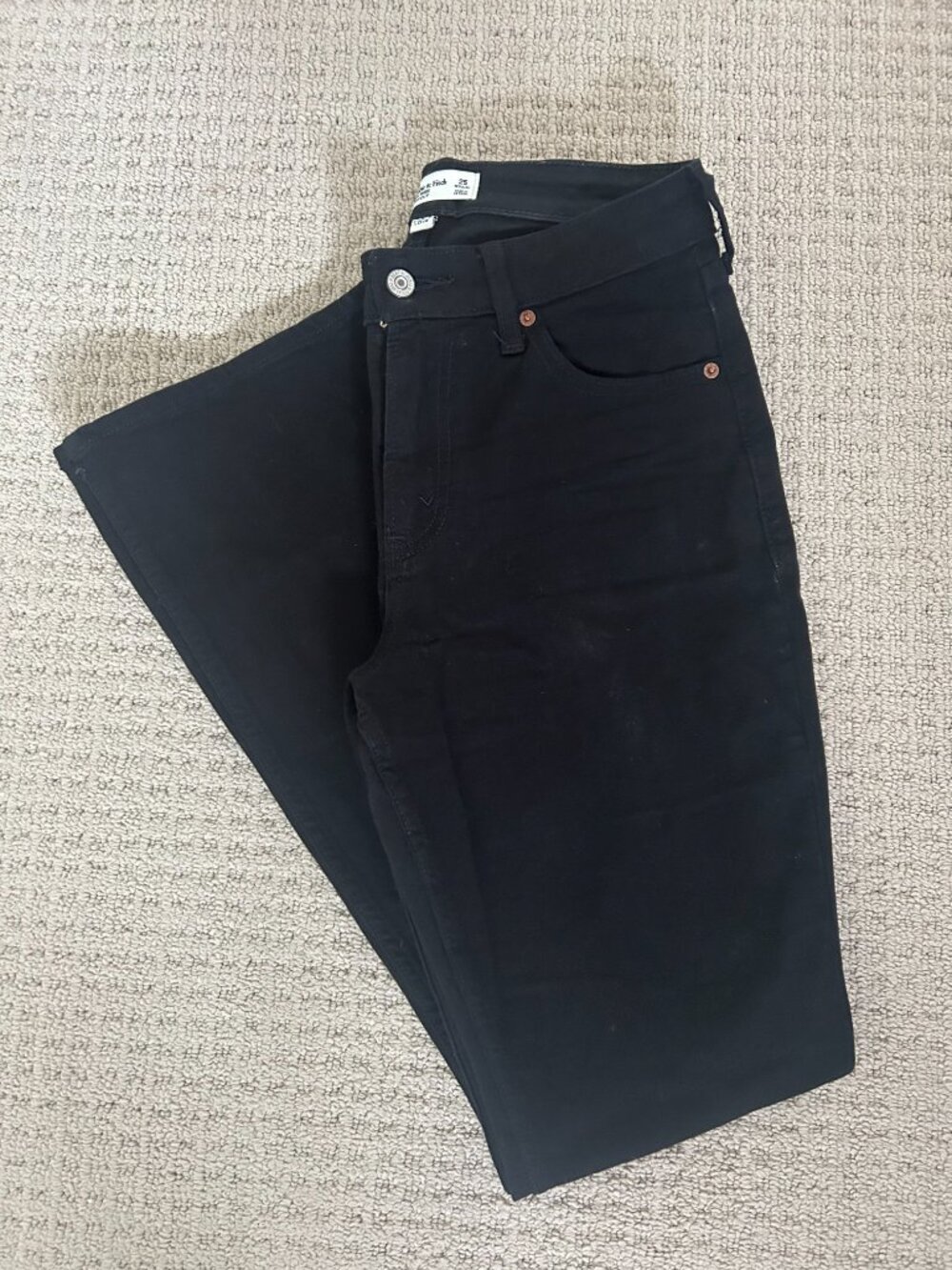 Abercrombie & Fitch Curve Love High Rise Bootcut Jean, 25 R